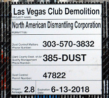 Las Vegas Club Block demolition.